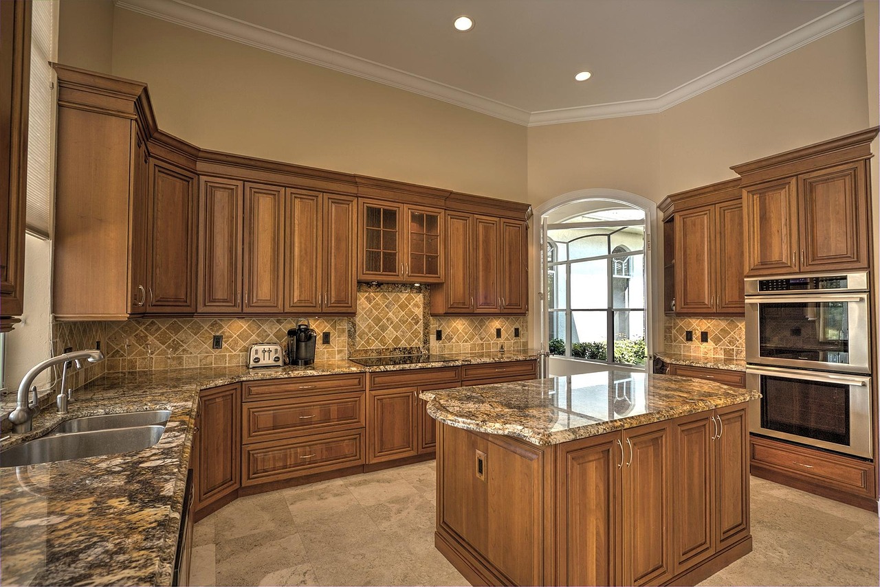 Modern Lakewood kitchen with a countertop matched to the cabinets and flooring